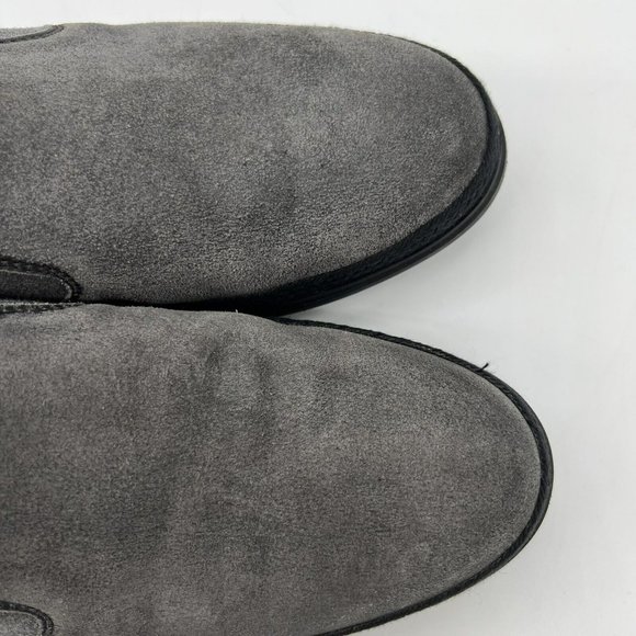 Tod’s Men's Elastico Gomma Rafia Suede Slip-Ons Gray Size 9.5 Rubber Sole - Picture 2 of 8